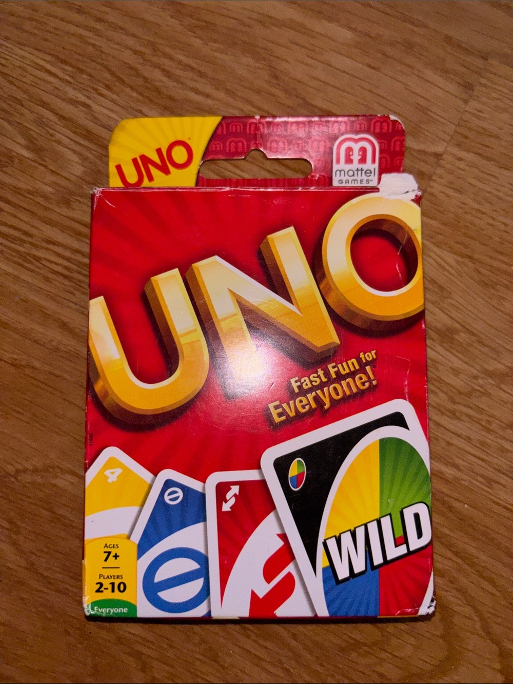 Mattel UNO Card Game - Red, Yellow, Green, Blue, White, Black
